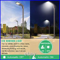 200 Watts LED Parking Lot Light Commercial Shoebox Area Pole Light Dusk To Dawn