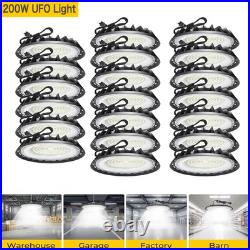 20Pack 200W UFO Led High Bay Light Warehouse Factory Commercial Industrial Light