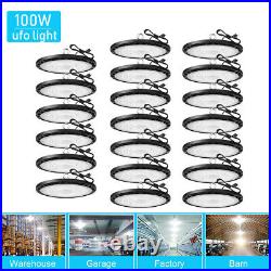 20Pack UFO Led High Bay Light 100W Commercial Industrial Shop Gym Led Shop Light