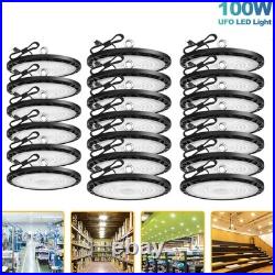 20X 100W UFO Led High Bay Light Industrial Commercial Factory Warehouse 90-277V