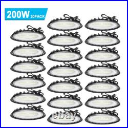 20 Pack 200W UFO LED High Bay Light Commercial Industrial Garage Led Shop Light