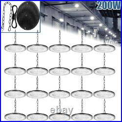20 Pack 200W UFO LED High Bay Light Warehouse Industrial Factory Shop Shed Lamp