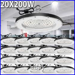 20 Pack 200W UFO Led High Bay Light Commercial Industrial Warehouse Shop Lights