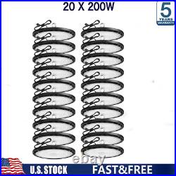 20 Pack 200W UFO Led High Bay Light Commercial Warehouse Industrial Shop Lights
