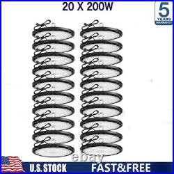 20 Pack 200W UFO Led High Bay Light Industrial Commercial Warehouse Shop Light