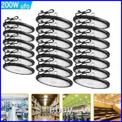 20 Pack 200W UFO Led High Bay Light Shop Industrial Commercial Factory Warehouse