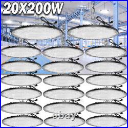 20 Pack 200W UFO Led High Bay Light Warehouse Factory Commercial Light Fixtures