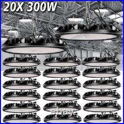 20 Pack 300W UFO LED High Bay Light Shop Industrial Commercial Factory Warehouse