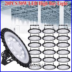 20 Pack 50W UFO Led High Bay Light Factory Warehouse Commercial Led Shop Lights