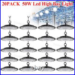 20 Pack 50W UFO Led High Bay Light Factory Warehouse Commercial Led Shop Lights