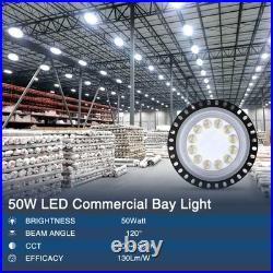 20 Pack 50W UFO Led High Bay Light Factory Warehouse Commercial Led Shop Lights