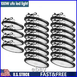 20 Pack Led UFO High Bay Light 100W Warehouse Factory Commercial Industrial Shop
