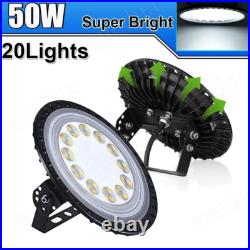 20 Packs 50W UFO Led High Bay Light Factory Warehouse Commercial Led Shop Lights