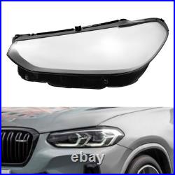 22-24 X3 X4 22 24 iX3 Left Driver Side Headlight Clear Lens Cover Replacement