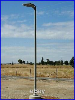 22 Ft Gray Street Steel Light Pole Yard Decor Parking Lot Driveway Street Lamp