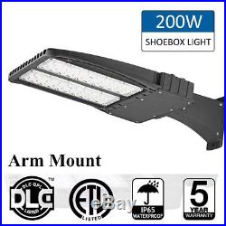 24000LM 200W LED ShoeBox Light Adjustable Angle Street Light Parking Lot Lamp MA