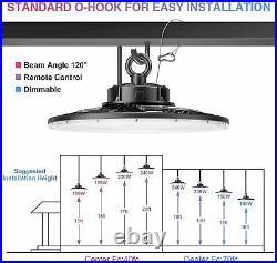 240W LED High Bay Light UFO Factory Shop GYM Lighting Fixture Wit Remote Control