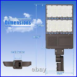 240W LED Parking Lot Lighting Dusk to Dawn Slip Fit Mount Outdoor Street Light