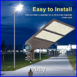 240W LED Parking Lot Lighting Dusk to Dawn Slip Fit Mount Outdoor Street Light