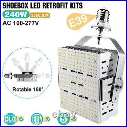 240W LED Retrofit Kits Light Commercial Parking Lot Shoebox Pole Fixture 5700K