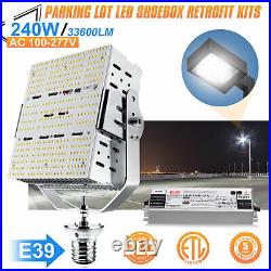 240W LED Retrofit Kits Light Commercial Parking Lot Shoebox Pole Fixture 5700K