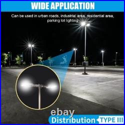 240W LED Shoebox Pole Light Dusk to Dawn 36000 Lumens Street Parking Lot Fixture