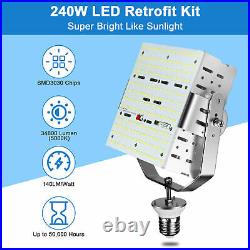 240W LED Shoebox Retrofit Kit Lights 5000K For High Bay Wall Pack Street Lights