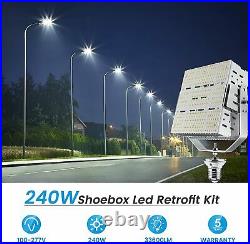 240W LED Shoebox Retrofit Kits Light Commercial Gas Station Parking Lot Fixtures