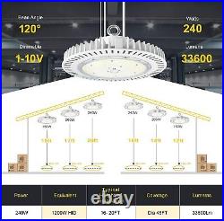 240W LED UFO High Bay Light Commercial Warehouse Shop Light Fixture 5000K White