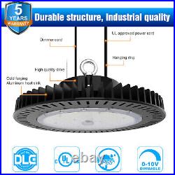 240W LED UFO High Bay Light Dimmable Industrial Warehouse Light DLC/UL 38,000LM