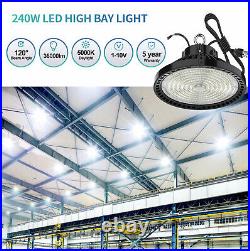 240W LED UFO High Bay Light Work Industrial Warehouse Lighting 5000K 110V