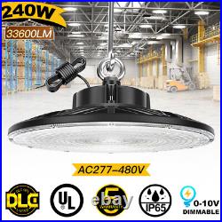 240W LED UFO High Bay Lights Dimmable Warehouse Factory Shop Lighting AC277480V