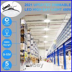 240W LED UFO High Bay Lights Dimmable Warehouse Factory Shop Lighting AC277480V