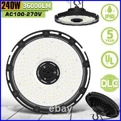 240W Round UFO LED High Bay Light Industrial Warehouse Facility Lighting 36000Lm
