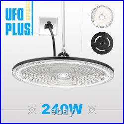 240W UFO LED High Bay Light Commercial Warehouse Factory Shop Lighting Fixtures