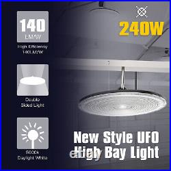 240W UFO LED High Bay Light Commercial Warehouse Factory Shop Lighting Fixtures
