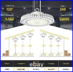 240W UFO LED High Bay Light Dimmable Commercial Warehouse Factory Shop Fixture