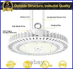 240W UFO LED High Bay Light Dimmable Commercial Warehouse Shop Light Fixture DLC