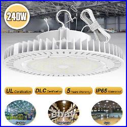 240W UFO LED High Bay Light Dimmable Warehouse Commercial UFO Lamp 36000 Lumens
