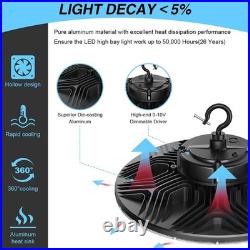 240W UFO LED High Bay Light Industrial Ceiling Fixture Dimmable Lamp 5000K -10pc