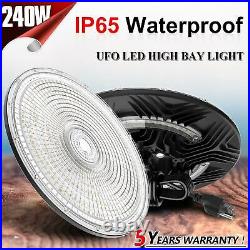 240W UFO LED High Bay Light Shop Lights Warehouse Commercial Lighting Lamp 120V