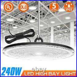 240W UFO LED High Bay Lights Low Bay Commercial Light for Warehouse Garage Shop