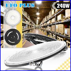 240W UFO Led High Bay Light Dimmable Commercial Warehouse Factory Light 33,800lm