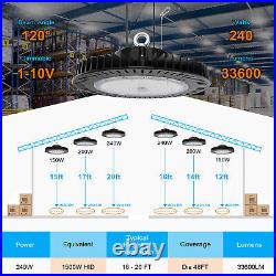 240W UFO Led High Bay Light Dimmable Commercial Warehouse Shop Lighting 38,800Lm