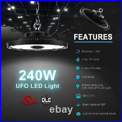 240Watt UFO LED High Bay Light LED Shop Lights Warehouse Gym Industrial Lighting
