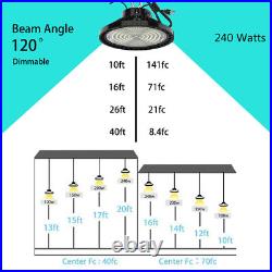 240Watt UFO LED High Bay Light Work Shop Warehouse Lighting 5000K Highbay 2Pack