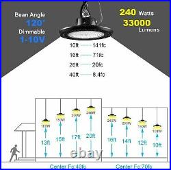240Watt UFO LED High Low Bay Light 31,200LM Warehouse Shop Lighting Fixture 480V