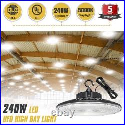 240With200With150W-480V LED GYM Shop High Bay Light UFO Commercial Lighting Fixture