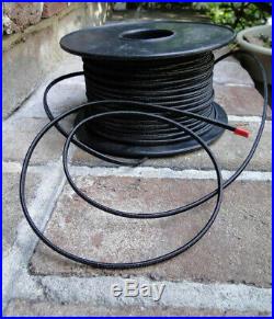 250 Ft Black Rayon Cloth Electrical Wire Antique Old Cord Lamp Parts Restoration