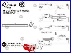 25 Pack LED TUBE LIGHT 18W 4' Flourescent Replacement UL/DLC CERTIFIED
